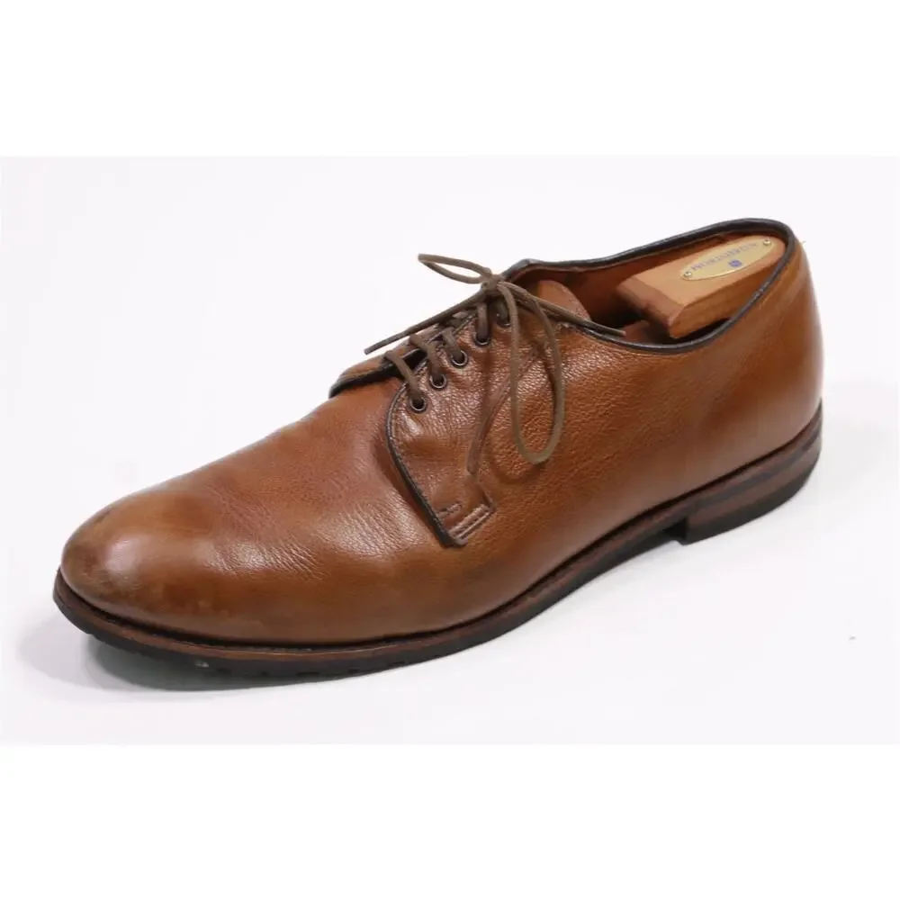 Allen Edmonds San Marco Brown Pebble Grain Leather Lace-Up Dress Shoes 13 D